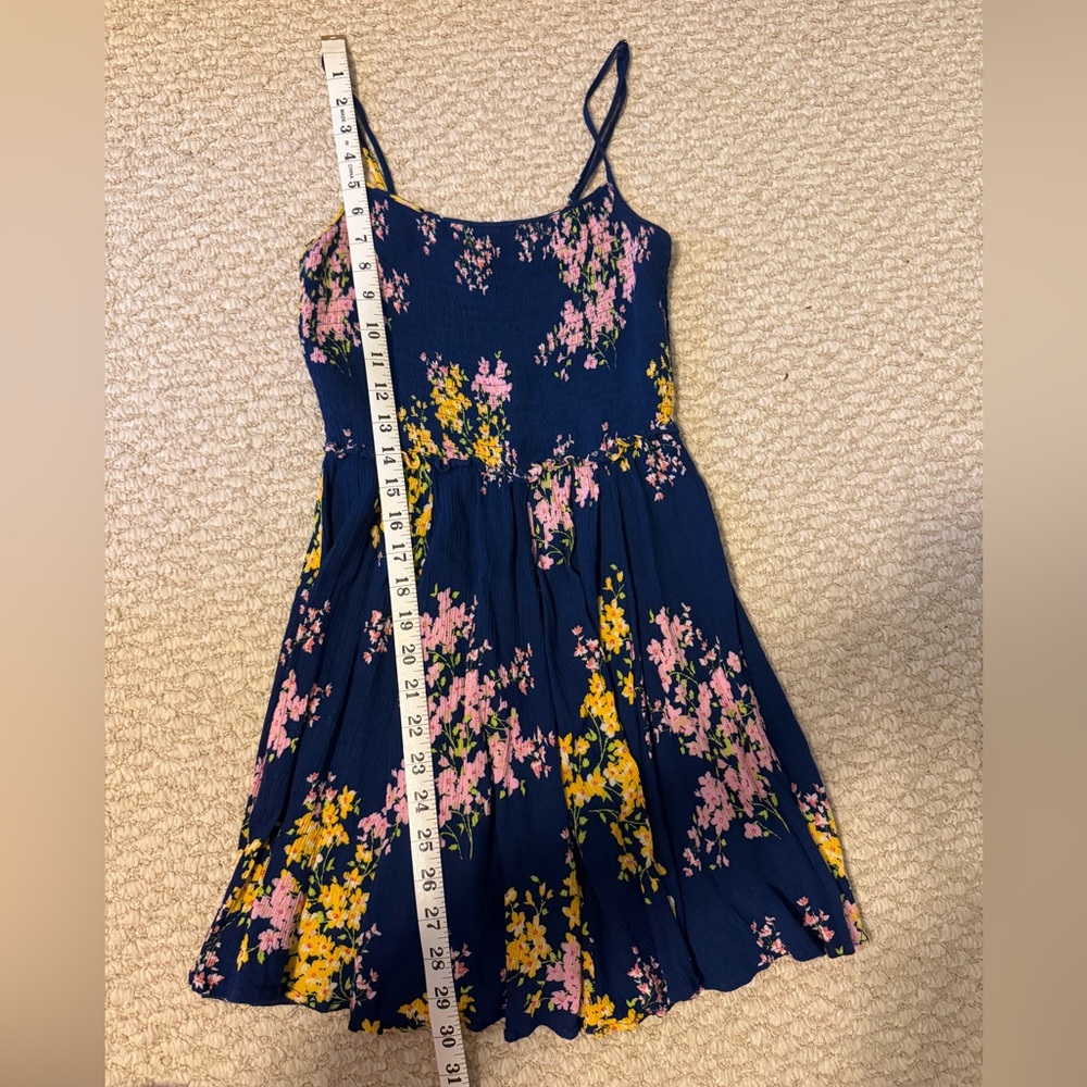Lulus Fairytale Bliss Navy Blue Floral Print Skater Dress - Picture 9 of 11
